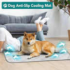 PetAmi Waterproof Cooling Mat for Dog, Premium Pet Cooling Blanket for Bed Crate, Anti Slip Indoor Dog Cool Pad for Sleeping, Q-MAX Large Sofa Couch Cover Mat for Cat, Light Grey, 60x80