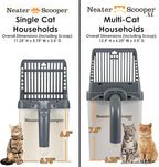 Neater Pet Brands Neater Scooper XL Cat Litter Scoop, 60 Refill Bags – Extra-Large Capacity Mess-Free Cat Litter Scooper with Bag for Large & Multiple Cats, Spill-Proof Litter Box Scooper with Holder