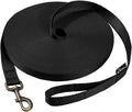 HIKISS Long Dog Leash Obedience Recall Training Agility Lead with Thickening Material for Large Dog - 15ft 20ft 30ft 50ft 100ft Training Leash (Black 30ft)