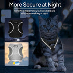 TwoEar Dog Vest Harness Reflective, No-Pull Pet Harness Easy Control with Breathable Mesh, Soft Puppy Step-in Harness No-Choke for Outdoor Walking, Training for Small Dogs, Cats(XS, Grey)