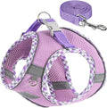 Dog Harness and Leash Set - No Pull Soft Breathable Small Dog Harness, Adjustable Reflective Step in Vest for Puppy, Kitten, Cats