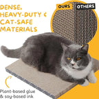 Hide & Scratch Cat Scratcher Pad – 4 Pack | Double-Sided Cardboard Refills for Our Scratching Box | Reversible Corrugated Board for Indoor Cats | Toy Mat for Kitten Claw Play & Furniture Protection