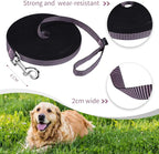 Hi Kiss Dog/Puppy Obedience Recall Training Agility Lead - 15ft 20ft 30ft 50ft 100ft Training Leash - Great for Training, Play, Camping, or Backyard(100ft,BL+PK)