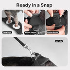 PetiFine Step in Small Dog Harness and Leash Set, Breathable All Weather Air Mesh Reflective Escape Proof, Step-in Vest Harnesses for Puppy(S, Black)