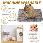 Tuanse 4 Pack Ultra Soft Dog Cat Bed Mat Small Animal Guinea Pig Bed with Cute Print Reversible Fleece Dog Crate Kennel Pad Cozy Washable Thickened Hamster Pet Beds Mat(13 x 10 Inches,Gray)