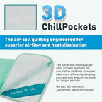 INSPECTOR TAIL 3D ChillPocket Cooling Mat for Dog + String Bag Pack/Air-Cells for Better Airflow/Washable & Portable Pet Soft Pad for Indoor or Outdoor Blanket for Kennel Sofa Bed Floor Car