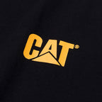 CAT Men's Trademark T-Shirts with Shape-Retention Rib Trim Spandex, Tagless Neck, and Cat Logo on Left Chest