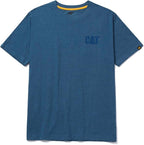 CAT Men's Trademark T-Shirts with Shape-Retention Rib Trim Spandex, Tagless Neck, and Cat Logo on Left Chest
