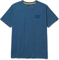 CAT Men's Trademark T-Shirts with Shape-Retention Rib Trim Spandex, Tagless Neck, and Cat Logo on Left Chest