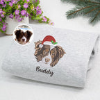 NAZENTI Custom Photo Pet Embroidered Sweatshirt, Custom Dog Face Embroidered Sweatshirt, Dog Mom Sweater,Cat Sweater