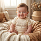COUPLEHOODIES Personalized Baby Onesie Bodysuit – Custom Embroidery Gift for Pregnancy Reveal Baby Shower or First Grandchild