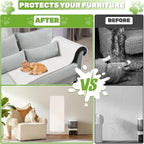 Natural Sisal Cat Scratcher Mat, Wall Scratcher Carpet, Cat Climbing Wall, Large Tall Scratching Post, Sofa Protector, Scratching Mat Pad for Indoor Cats (White, 39.3" Lx15.7 W, 1PC)