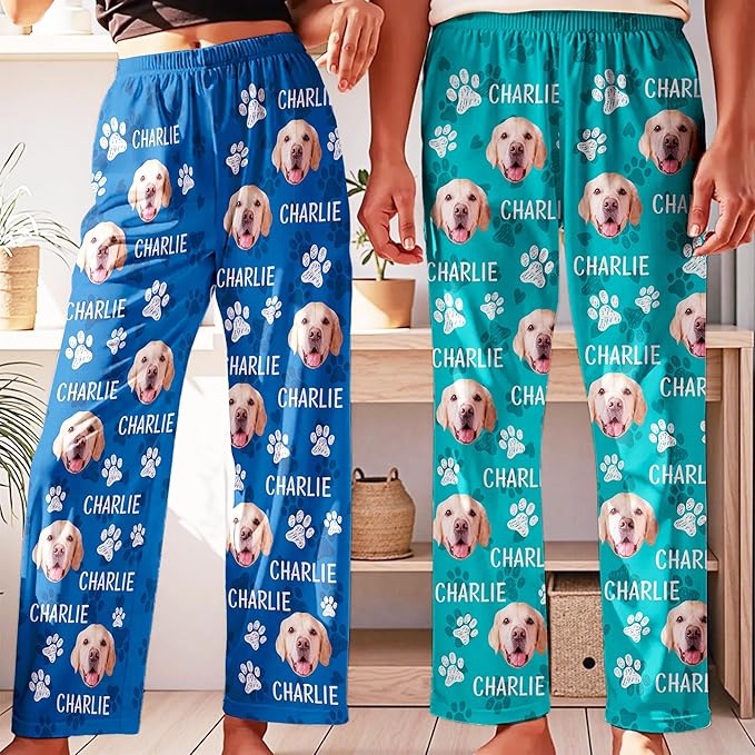 Personalized Face Pajama Pants for Men Women Custom Photo Printed Pajamas Bottoms Trousers Gift for Christmas Birthday
