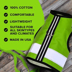 Kitty Holster Reflective Cat Harness – High-Visibility Cat Harness for Travel, Day and Night Walking - Soft Cotton Cat Accessories, Breathable, Secure & Washable, Made in USA - Loud Lime, XS