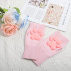 Nydotd Cat Paw Pad Mittens Gloves Kawaii Pink 3D Claw Fingerless Cute Cat Cosplay Gloves Sleeve for Girls Party