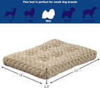 MidWest Homes for Pets Small QuietTime Deluxe Mocha Ombré Swirl Plush Pet Bed, Machine Washable, Non-Skid Bottom, Soft Crate Mat for 24-inch Crates