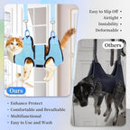 PatiencET Cat Grooming Hammock for Nail Trimming Pet Hammock for Small Dogs with Security Strap Dog Sling for Nail Clipping with Clippers Nail File and Pet Comb (Cerulean XS)