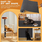 2pack Cat Scratch Couch Furniture and Wall Protector | Adhesive Cat Scratch Pad for Covering Cat Tower, DIY Climbing Cat Scratcher Couch Protector from Cat Claws Scratching (Dark Gray)