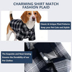 Koneseve Dog Shirt, Pet Plaid Clothes Shirt T-Shirt Sweater Matching Breathable for Small Medium Large Dog Cat Puppy Adorable Casual Cozy Halloween Thanksgiving Christmas Costumes (Blue; 6XL)