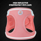 Hipubby Dog Harness and Leash Set, No Pull Soft Mesh Puppy Harness for Small Medium Dogs, Cats - Step in Reflective Breathable Lightweight Vest Harness for Walking, Training - Pink, S