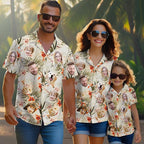 Custom Hawaiian Shirt with Face Photo Picture for Men Women Kids Youth Adult, Tropical Personalized Hawaiian Shirts Gift