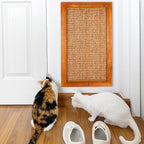 Large Cat Scratching Post for Indoor Cats - Wooden Sisal Cat Wall Scratcher, Vertical Floor or Wall Mounted Cat Scratch Pad, Furniture Protector for Adult Cats & Kittens