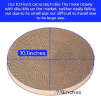 Round cat Scratcher Refill, 10 inch Diameter, 7/8 inch Thickness Scratcher Replacement Pads, Scratching Board Circle, Scratch pad, scratchers for Indoor Cats (1pcs)