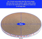 Round Cat Scratcher Pad 10 inch Diameter 3/5 inch Thickness Scratch Replacement Refill Scratching Board Cat scratchers for Indoor Cats (5 Pc)