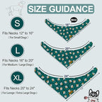 Spring Dog Bandanas with Snap Button, 2 Pack Floral Dog Scarf for Boy & Girl, Premium Durable Fabric, Adjustable Fit, Unique Shape, Gift for Dogs, Daisy Bandana for Small Dogs (Small)