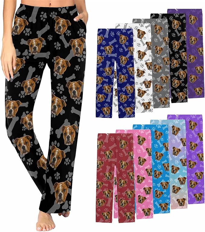 Customized Face Pajama Custom Pajama Pants with Photo for Women Mom