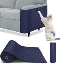 Cat Scratch Furniture Protector – DIY Climb Scratch Mat, Couch Protector from Cat Claws, Trimmable Self-Adhesive Carpet for Sofa, Furniture, Cat Tree (Dark Blue, 78.7" x 15.8")