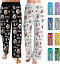 Personalized Face Pajama Pants for Men Women Custom Photo Printed Pajamas Bottoms Trousers Gift for Christmas Birthday