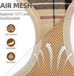 PUPTECK Soft Mesh Dog Harness and Leash Set Pet Puppy Cat Comfort Padded Vest No Pull Harnesses, Beige, L