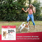 pH Advantage Pet Travel Essentials – Single Pack with Dog Treat, Food, Bowl & Poop Bag – Lightweight Grab-and-Go Kit for Walks, Parks, Car Rides & Everyday Use (Red)