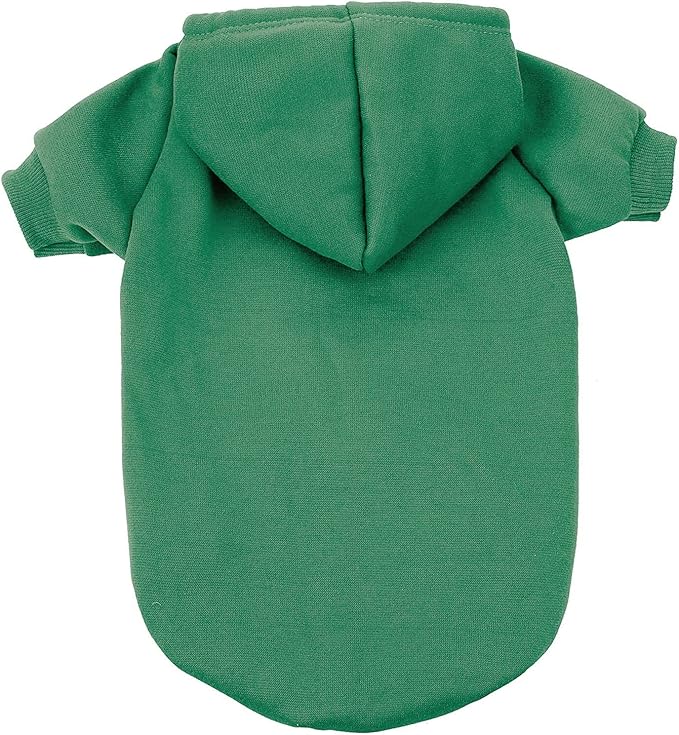 Green Dog Hoodie - Fleece Dog Sweater for Small & Medium Puppies