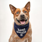 Best Uncle Father's Day, Valentine's Day, Birthday Dog Bandana (Royal Scrunch, OS588)