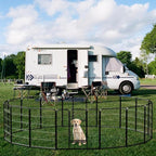 NEWBULIG Dog Playpen 16 Panels 32" Height Foldable Heavy Duty Metal Dog Exercise Playpen Puppy Fence for Indoor Outdoor Yard