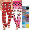 MyPupSocks Customized Face Pajamas Pants Sleep Bottoms for Men Women XS-2XL