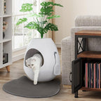 Eggloa6 Litter Box Plant Cat Litter Box Enclosure Extra Large Hidden Litter Box with 5PCS Litter Box Liners, Cat Litter Mat, Smart Odor Removal System for Cat Kitty Rabbit Mini Dutch Pig