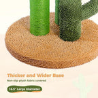 PAWZ Road Cat Scratching Post Cactus Cat Scratcher Featuring with 3 Scratching Poles and Interactive Dangling Ball -Large 27 Inches
