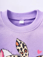 Little Girls Unicorn Outfits 2 Piece Kids Ruffle Sleeve Sweatshirt + Leggings Fall Leopard Clothing Sets 2-10 Years Old