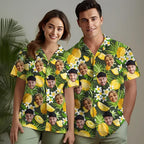 Custom Hawaiian Shirt with Face Photo Picture for Men Women Kids Youth Adult, Tropical Personalized Hawaiian Shirts Gift