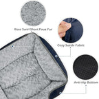 INVENHO X-Large Dog Bed Rectangle Washable Orthopedic Soft Calming Sleeping Durable Pet Cuddler with Anti-Slip Bottom