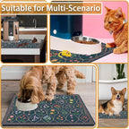 Absorbent Pet Dog Bowl Mat for Food and Water, Pet Cat Food Feeding Mat with Non Slip Rubber Backing, Dog Food Mats for Floors Waterproof, 24"x32"