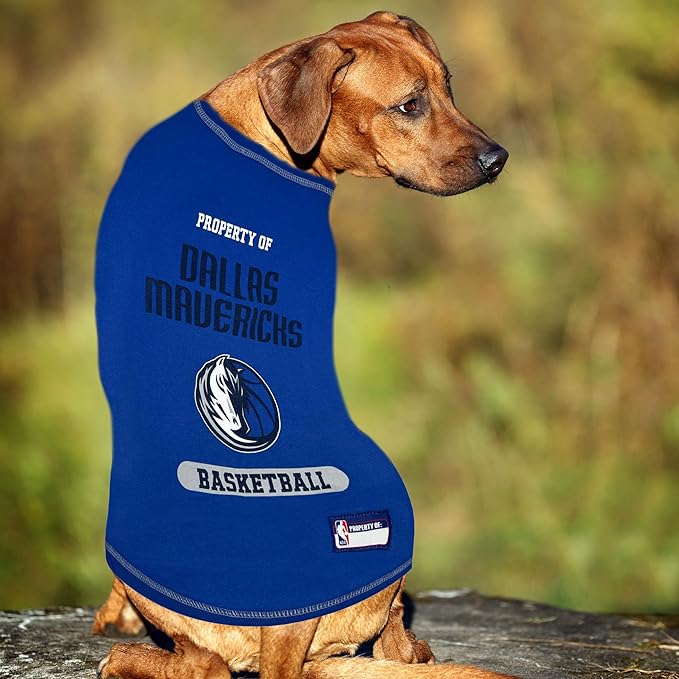 Pets First Cute Dog T-Shirt, X-Small - NBA Dallas Mavericks Dog & Cat Shirt with Basketbal Team Logo. A Comfortable & Fashionable Yet Durable Pet Outfit, Sporty Dog Shirt