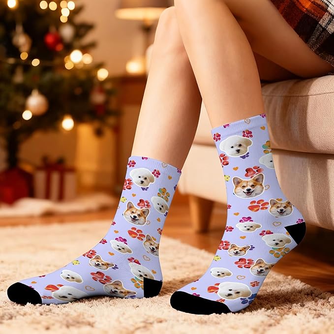 Artsadd Personalized Pajamas with Faces for Women Men Custom Christmas Pajamas Gifts for Family Couple, Funny Photo Pjs