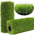 Artificial Grass Rug Outdoor Indoor 13FTX42FT Fake Grass Carpet Green Synthetic Grass Pet Turf Realistic Faux Grass Rug with Drain Holes for Garden Lawn Landscape Balcony Home Decor Patio