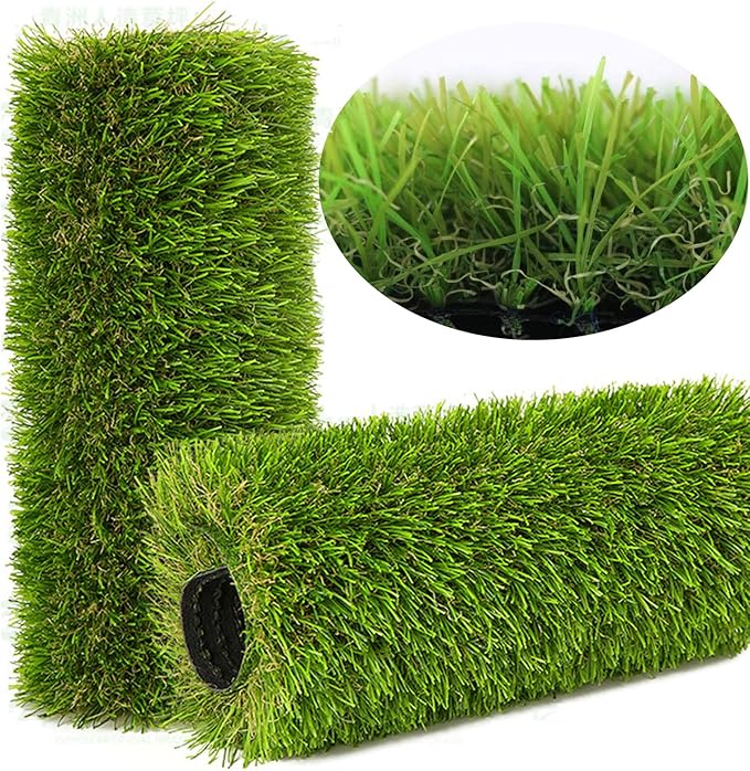 Artificial Grass Rug Outdoor Indoor 7FTX83FT Fake Grass Carpet Green Synthetic Grass Pet Turf Realistic Faux Grass Rug with Drain Holes for Garden Lawn Landscape Balcony Home Decor Patio