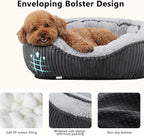 SIWA MARY Medium Dog Bed for Medium Large Dogs, Rectangle Dog Bed Medium Size Dog, Washable Orthopedic Pet Bed, Durable Calming Puppy Bed with Anti-Slip Bottom(30"x 24"x 9")