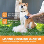 Deshedding Dog Brush for Short/Medium Hair (Small,Blue) – Gentle Deshedding Tool for Dogs & Cats – Reduces Shedding, Without damaging Topcoat. Removes Loose Fur & Dead Undercoat.